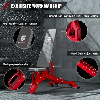 Major Fitness Weight Bench, Capacity Bench Press and 32 Adjustable Positions Strength Training Bench for Garage and Home Gym 5