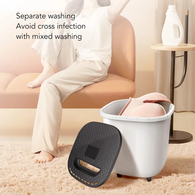 Mini Underwear Washer Forward and Reverse Rotation Mini Washing Machine 6L 30 Minutes Automatic Power Off for Home for Outdoor 2