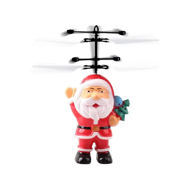 

Santa Claus Decor Flying Induction Santa Children Toys Educational Rechargeable Gesture Sensor Aircraft Helicopter Christmas