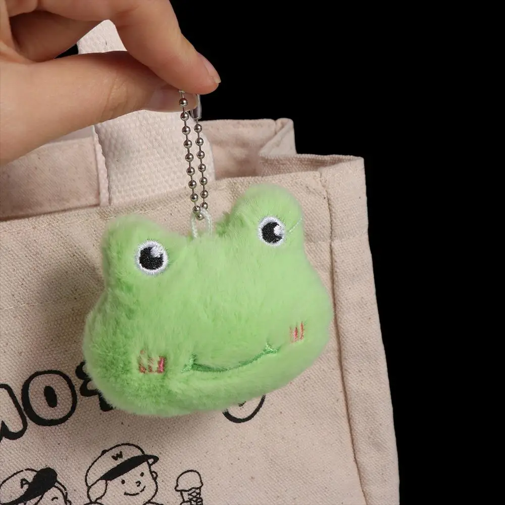 Cartoon Soft Animal Keychain Cute Plush Bear Keyring For Women Rabbit Frog Doll Keychain Backpack Pendant Ornaments Girls Gift