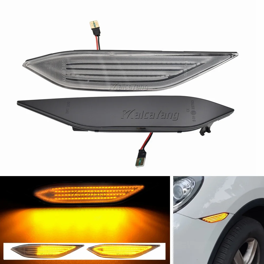 

For Porsche Cayenne 958 92A 2010-2014 95863107200 2x Dynamic LED Side Marker Blinker Repeater Turn Signal Light Indicator Lamps