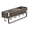 Bathroom Storage Rack Non Perforated Wall Mounted Towel Rack Bathroom Washbasin Cosmetics Storage Rack Wrought Iron Material 6