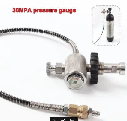 30MPA High pressure gas converter Fire gas Large bottle conversion vial Controller Luminous pressure gauge Gas charge converter