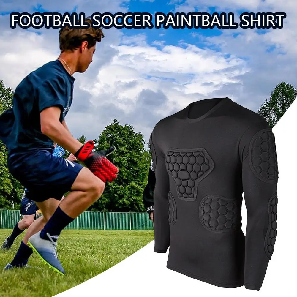 Description Picture 5 of itemSports Safety Protection Thicken Gear Soccer Goalkeeper Jersey T-Shirt Outdoor Elbow Football Jerseys Vest Soccer Padded Shirt