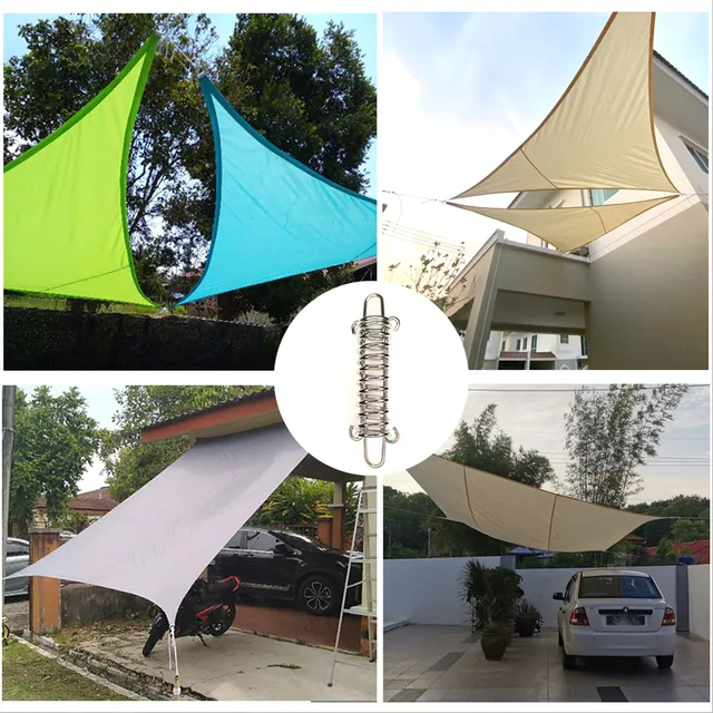 4Db Árnyalatú Vitorla Rugó Csat Napellenző Rögzített Horog Sátor Kötél Szélálló Rozsdamentes Acél Feszítő A Kültéri Kempinghez - Image 6