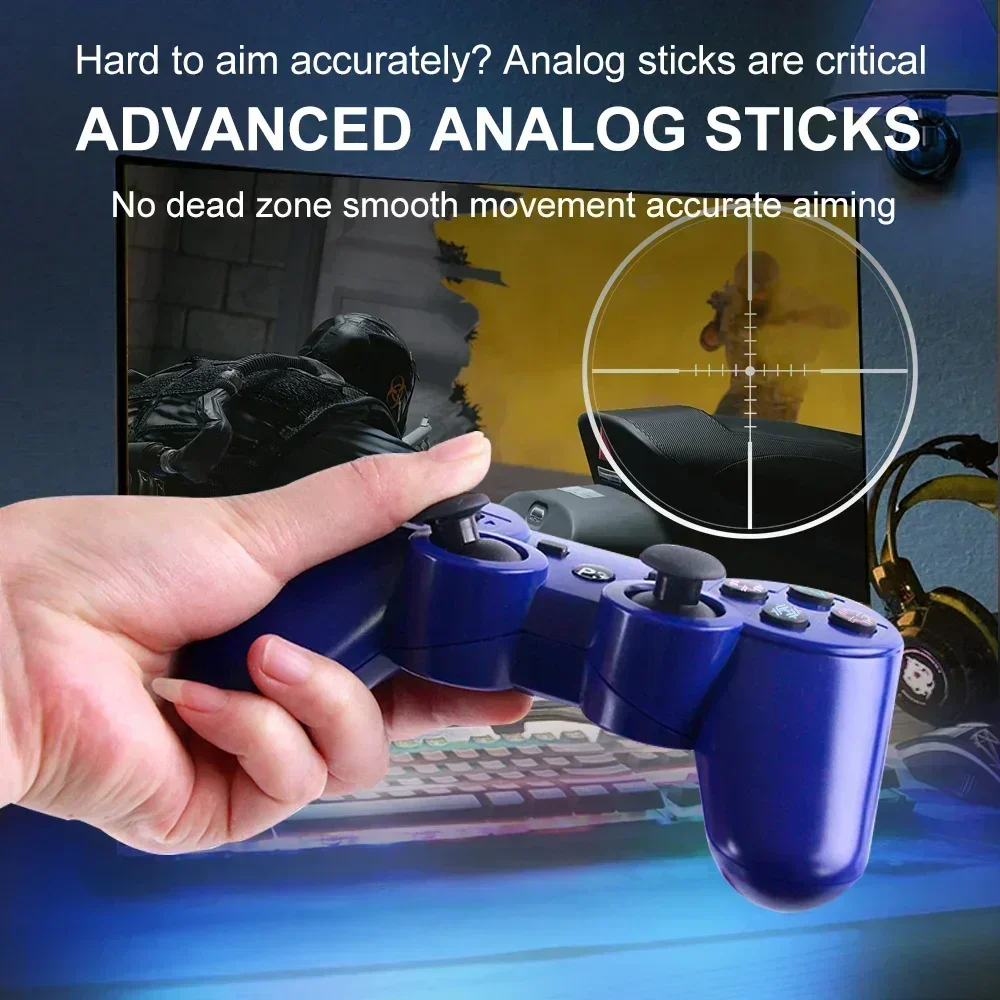 Bluetooth Wireless Gamepad for SONY PS3 Controller Play Station 3 Joystick Console for PS3 Controle PC