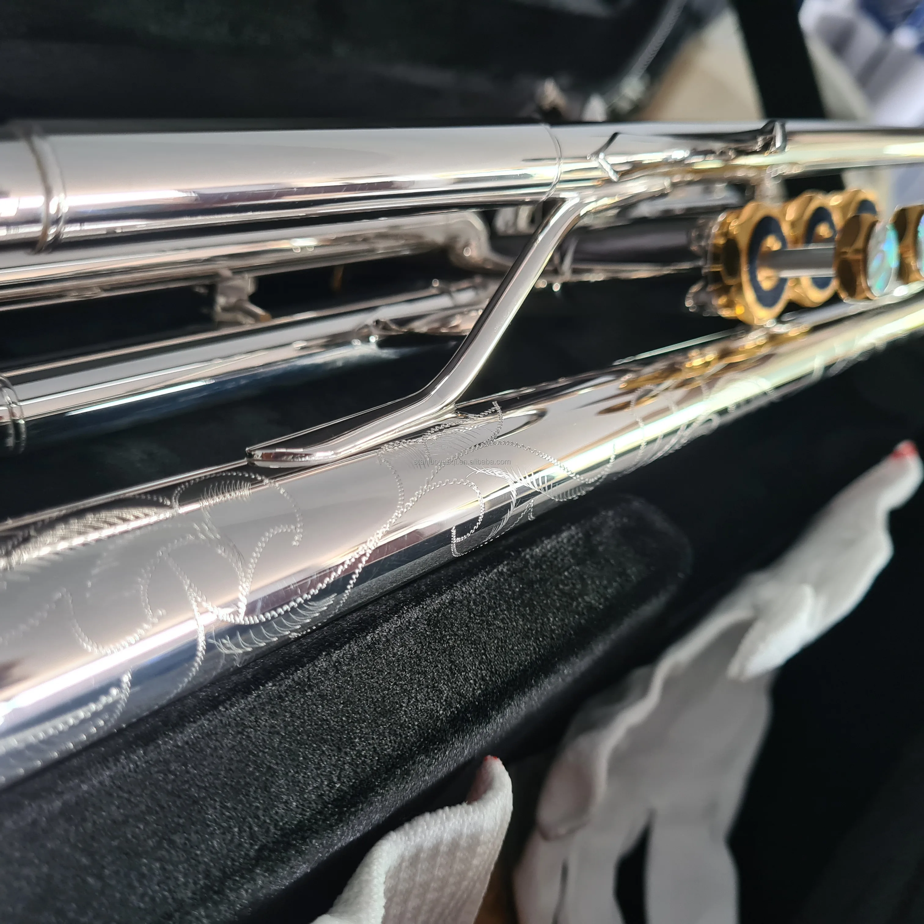factory direct sale Professional Silver bb key Trumpet With Premium Case