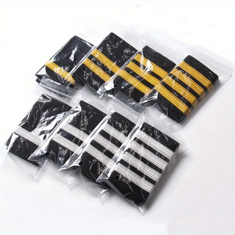 Shoulder Badges 1 Pair Pilot Aviation Uniform Shoulder Badge Shirts Craft Garment DIY Accessory