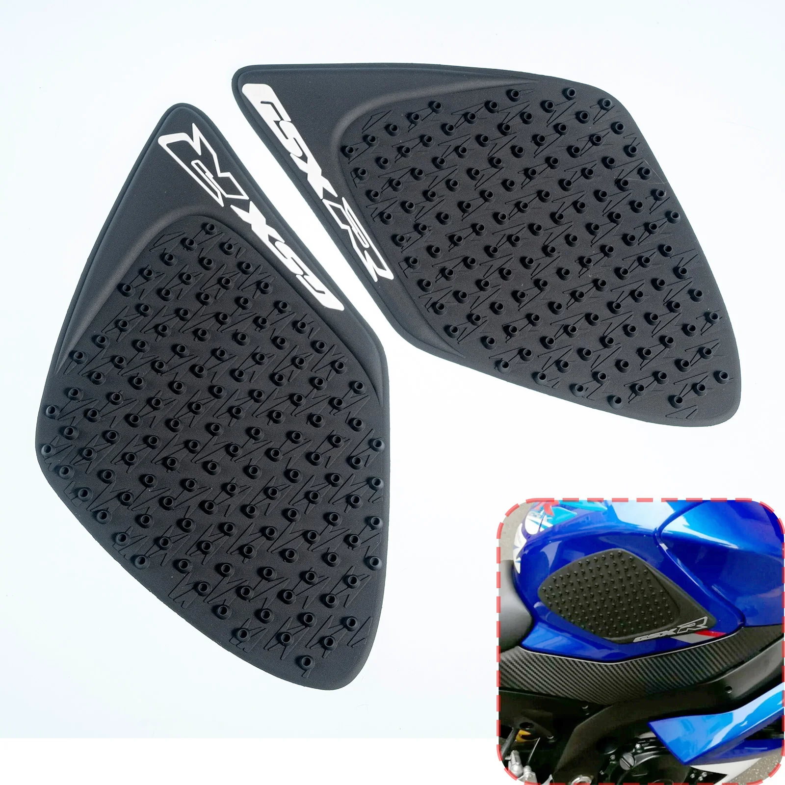 For Suzuki GSXR 1000 GSXR1000 K7 K8 2007 2008 Motorcycle Gas Tank Slip Sticker Side Knee Fuel Tank Anti Slip Grip Silicone Pad remotekey remote car key for suzuki swift splash 2005 2006 2007 2008 2009 2010 433mhz 2 button hu133r id46 chip