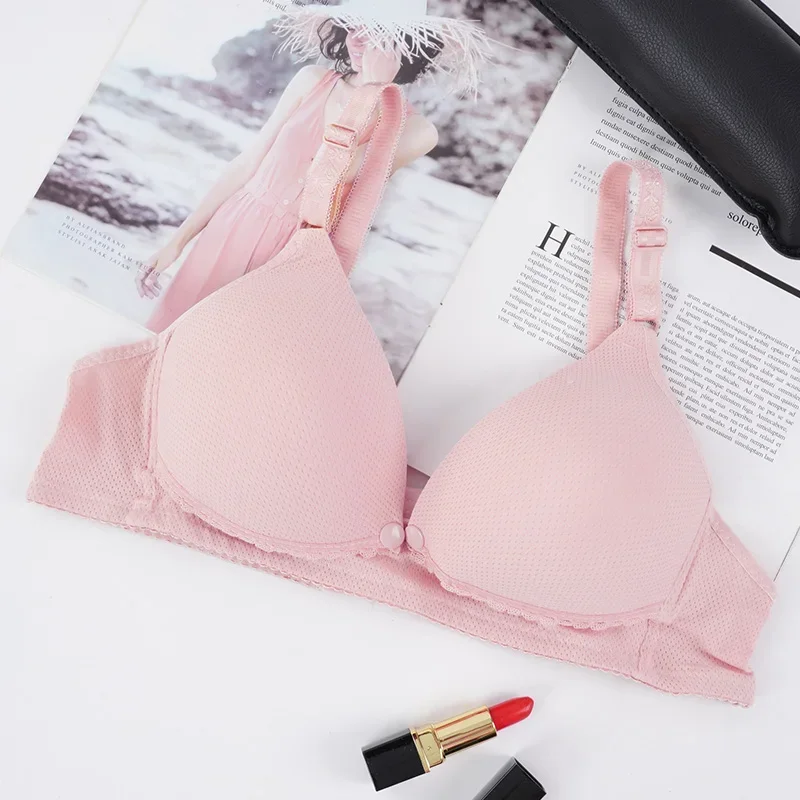 Nursing Bra Women Maternity Breathable Mesh Underwear Open Cup Bra Breastfeeding Bra Feeding Front Closure Bra Maternity Clothes 2