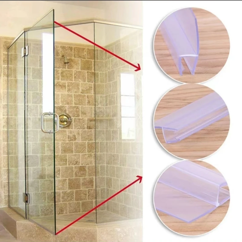 Silicone Shower Screen Seal Sliding Strip Plastic Rubber for Bath Room Door Window Glass Fixture Accessories F/h6/8/10/12MM