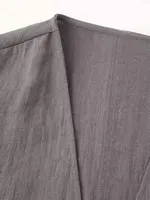 Women's Textured Crossover Kimono Blouses, Side Ties, Long Sleeves, Loose, Female Shirts, Chic Tops, Fashion - Image 3