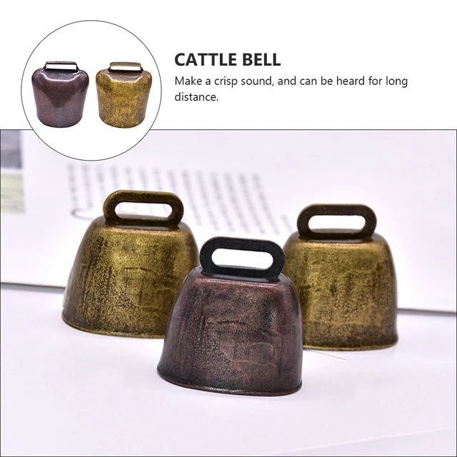 6 Pcs Metal Cow Bell, Cowbell Retro Bell for Horse Sheep Grazing Copper, Cow  Bells Noise Makers - AliExpress