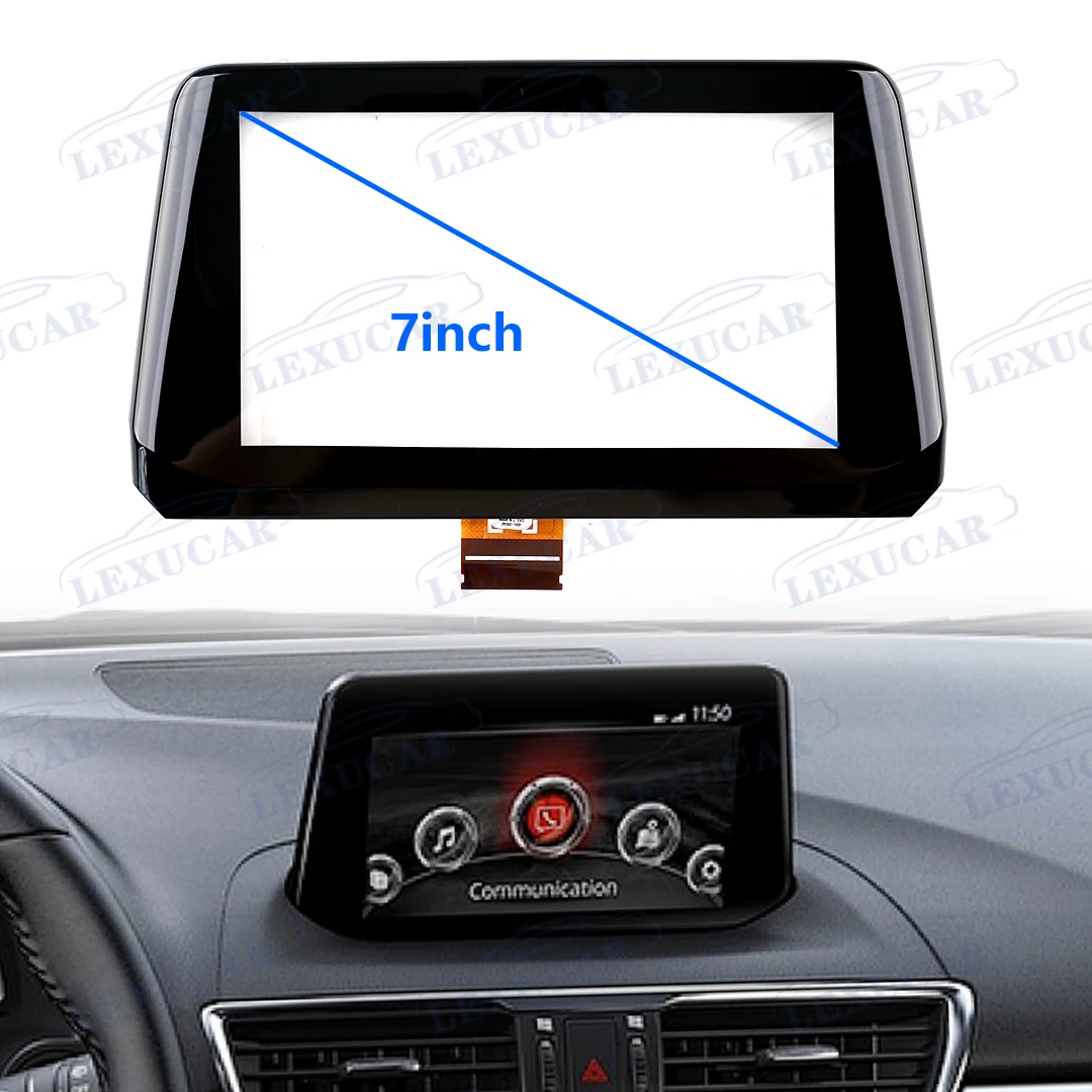 Multimedia Touch Screen For MAZDA 3 Axela-B61A611J0 7 inch Touch Screen Digitizer with Frame Navigation Radio Display Car Accessories