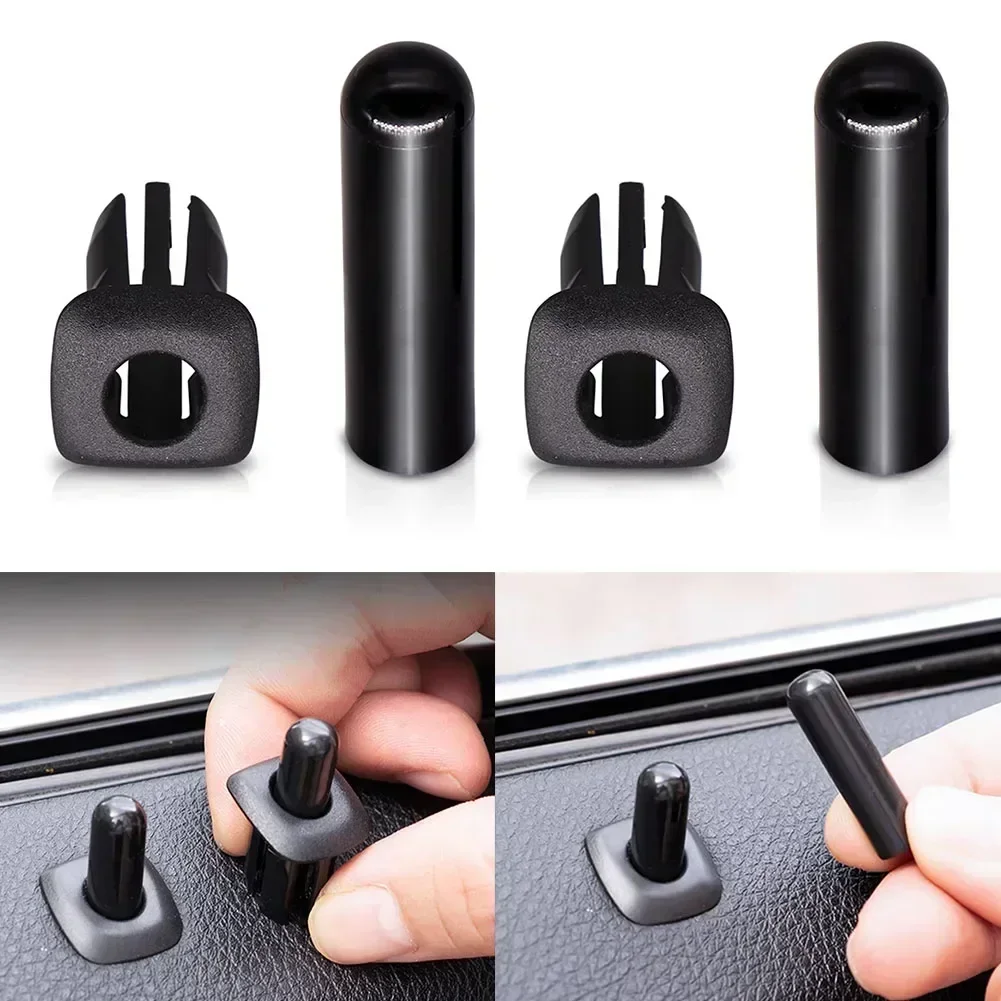 4Pcs Car Rear Door Lock Pin Knob Cap for BMW 5 Series F10 F18 E39 X5 E53 520 525 523 528 530 X3 X4 F25 ABS Interior Accessories car door lock pins car door lock knob