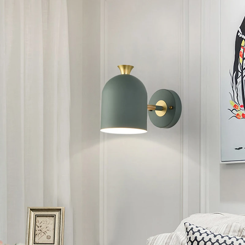 Nordic Creativity Simplicity E27 LED wall lamp AC220V indoor bedside bedroom living room restaurant lighting sconces fixture