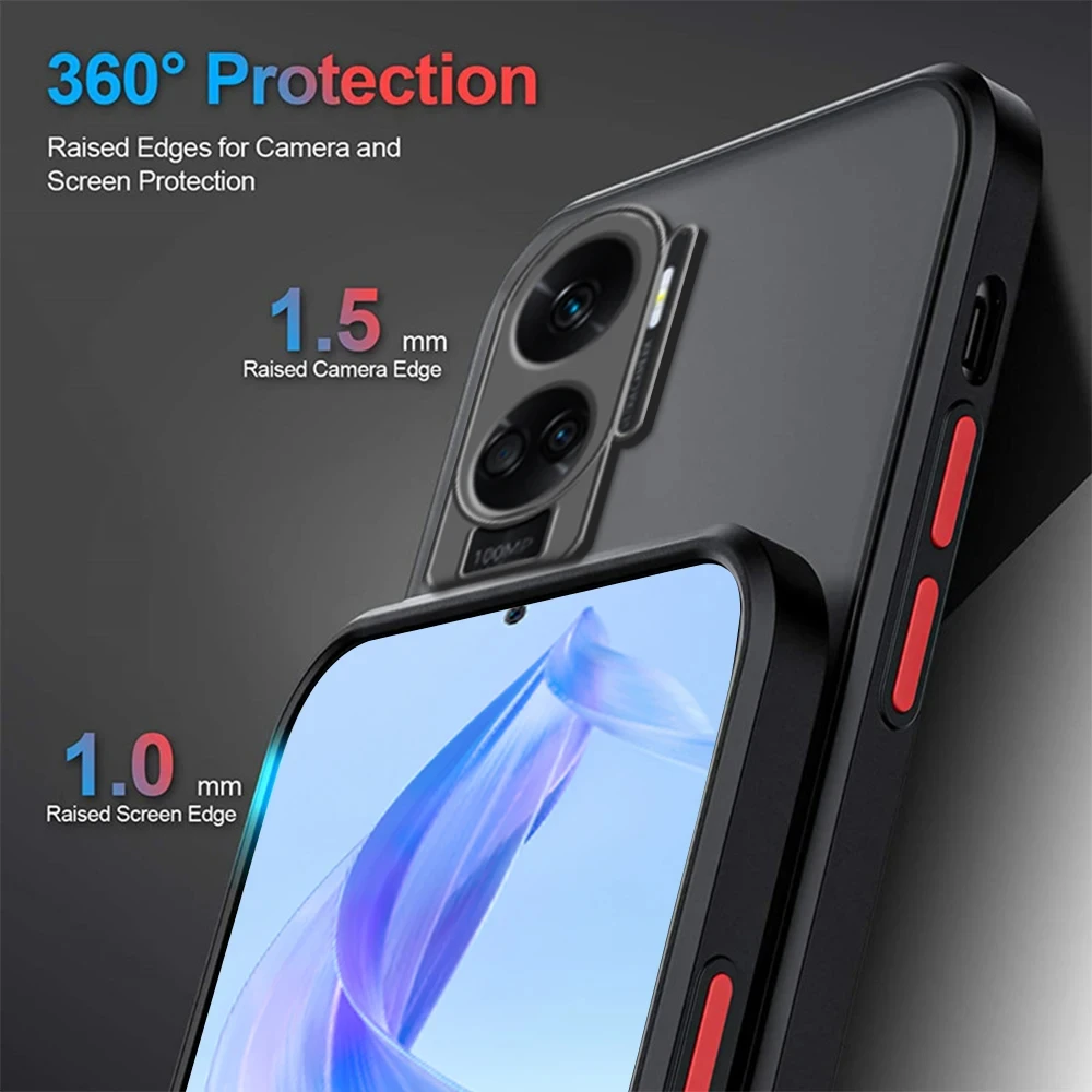 Shockproof Armor Matte Bumper Phone Case