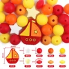 30Pcs/Set Silicone Beads Set Baby Cartoon Sailboat Star Round Shape Teething Beads Teether DIY Pacifier Clips Chian Accessories 3