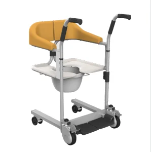 Handicapped Medical Safety Patient Transfer Lift Chair Adjustable Rotating Commode Chair 6