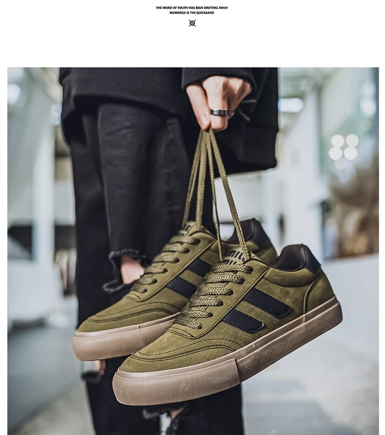 Description Picture 4 of itemVintage Men's Skateboard Shoes Fashion Casual Comfortable Suede Vulcanized Shoes For Men Original Classic Designer Sneakers Men