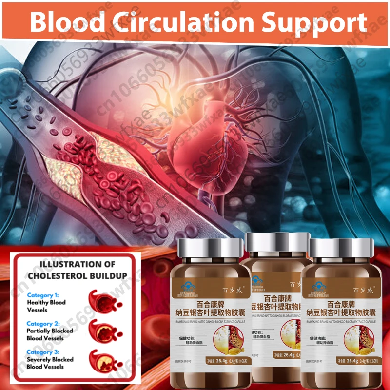 Blood Vessel Cleanse & Heart Health Supplement Improved Circulation and