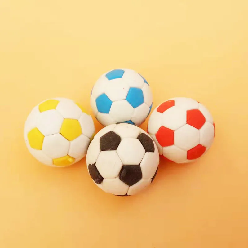 Ellen Brook 1 PCS Kawaii Football Student Stationery School Office Supplies Children Erasers For Kids Gift Pencil Rubber Eraser