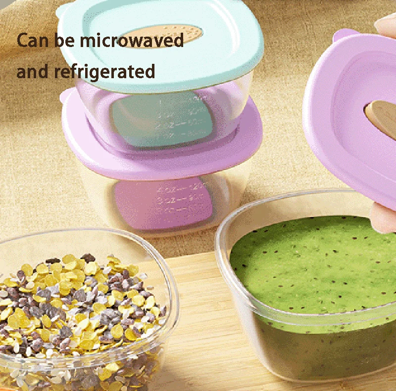 Complementary Food Box Baby complementary food storage box portable mini airtight preservation box Kitchen Storage Box 4Pcs baby food storage containers portable food storage box