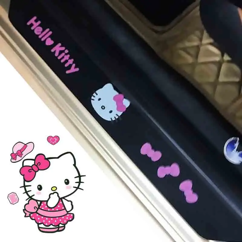KawaiiHelloKittyCarDoorSillProtectorStickersSanrioKtCat