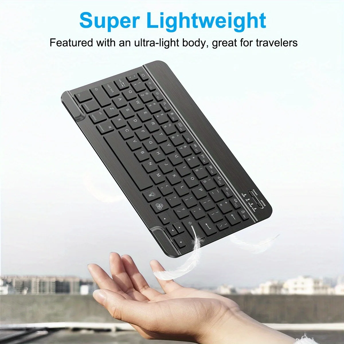 Wireless Keyboard Bluetooth-compatible Keyboard Android IOS Windows 78-Key Slim Portable PC Tablet Phone Laptop