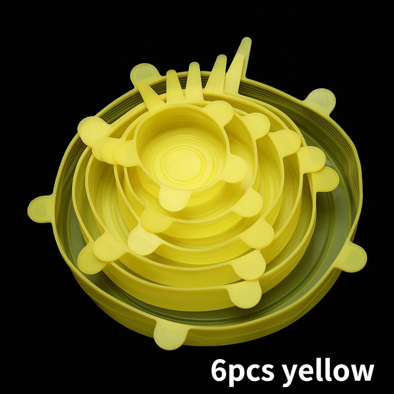 Silicone Stretchable Kitchen Fresh-Keeping Lids - Airtight and Reusable Food Covers