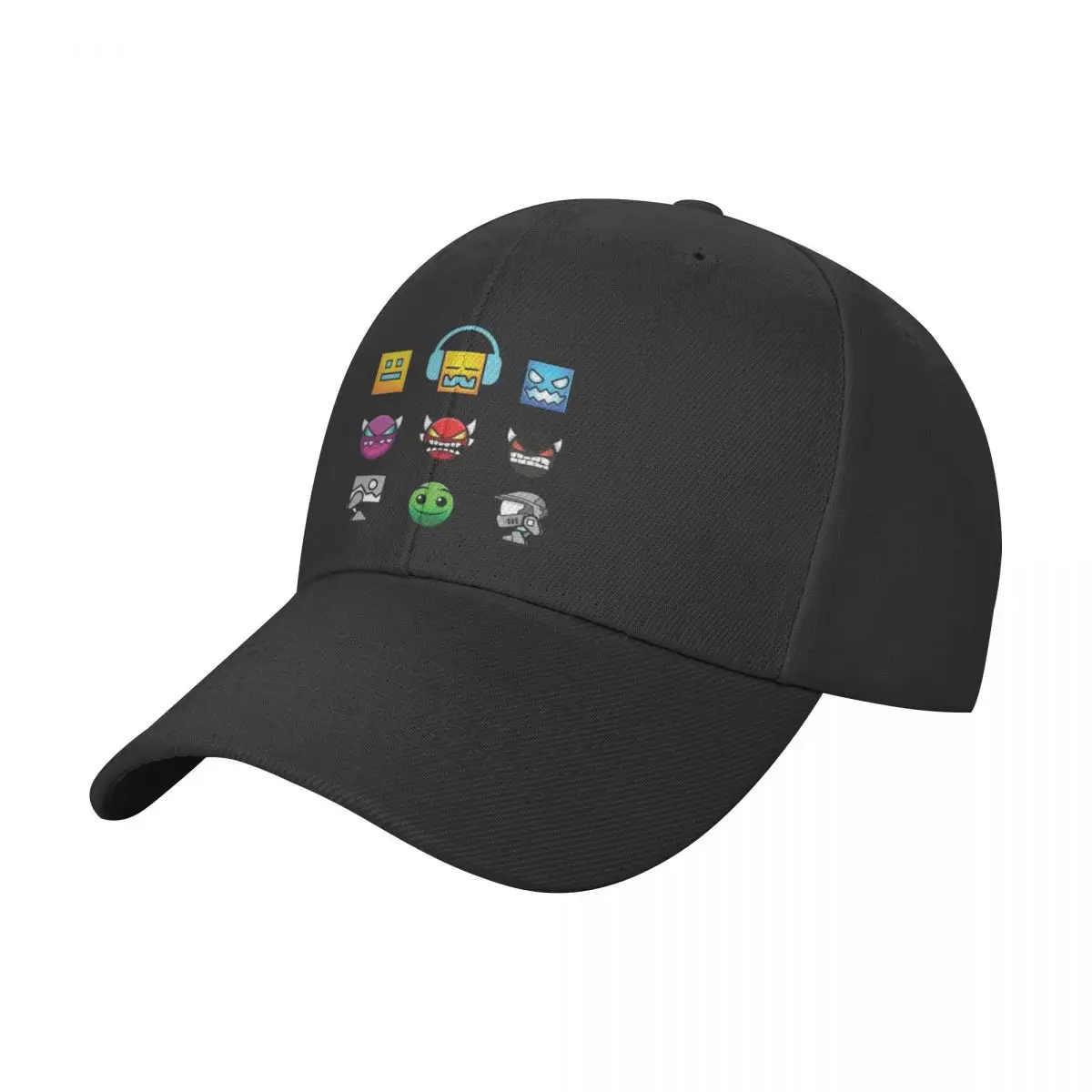 

Geometry Dash Baseball Cap black Vintage Bobble Hat New Hat Women's Hats Men's