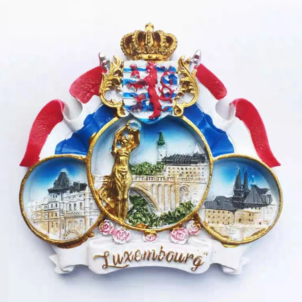 Europe Luxembourg 3D Fridge Magnets Tourism Souvenir Refrigerator Magnets Sticker Collection Handicraft Decoration Articles magnetic fridge magnets magnetic sticker magnetic fridge stickers refrigerator decor