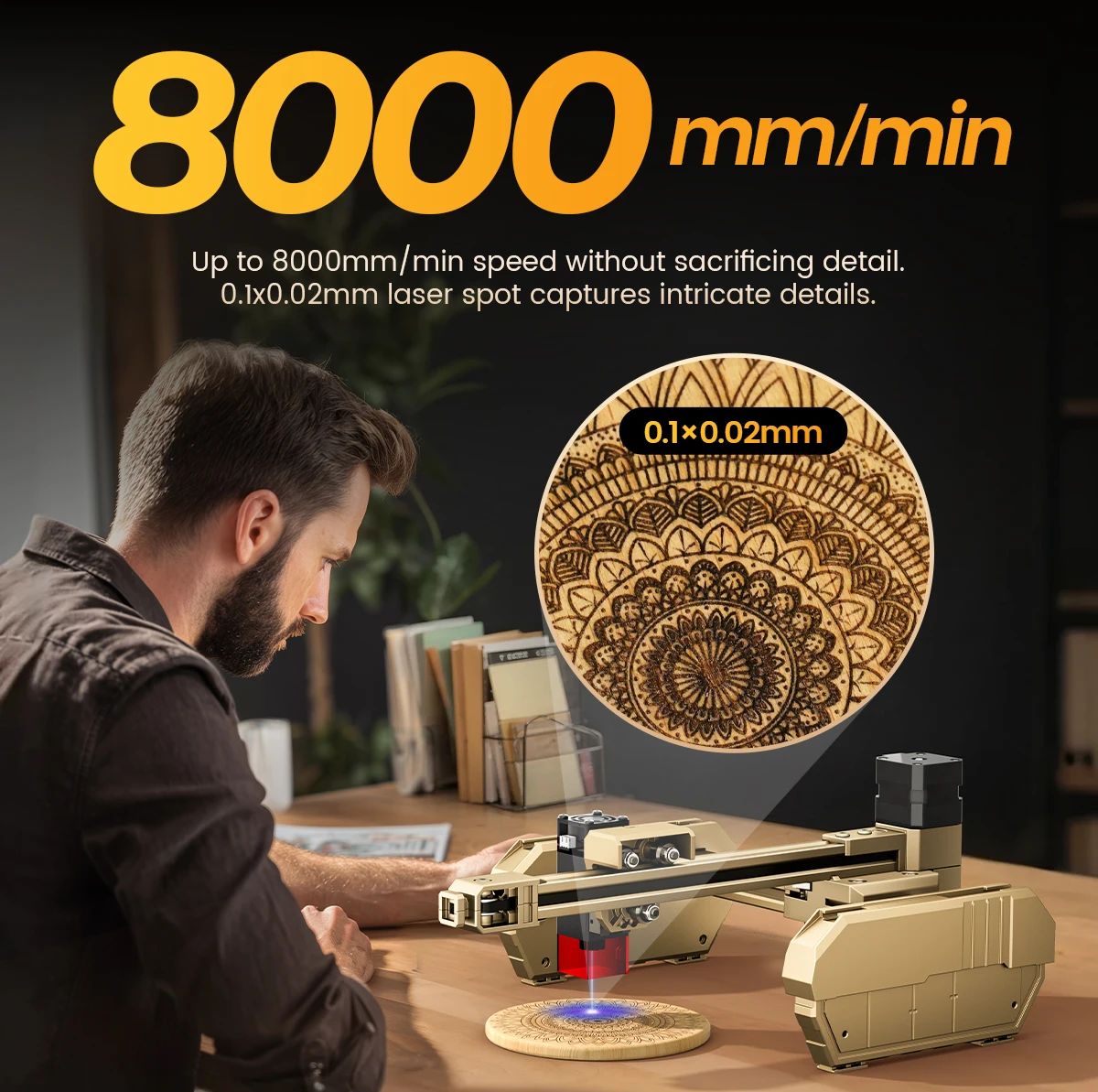 Algolaser T150 Beginner Commercial Portable Laser Engraver Cutter Pre-install Wood Metal Necklace Ring Marking Engraving Machine