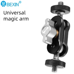 Universal Adjustable Aluminum Alloy Bracket with Fill Light Attachment (TM - 2 1PC)
