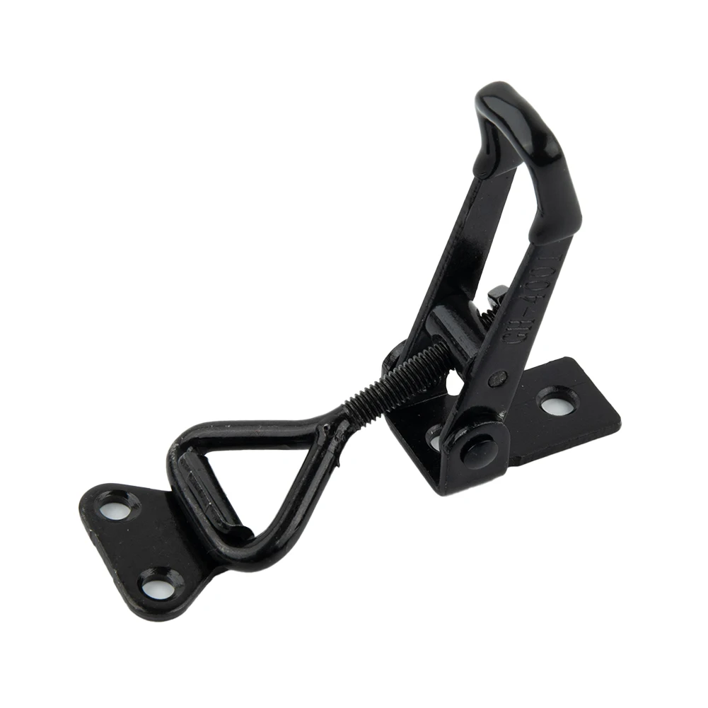 90x27mm Toggle Clamp 220lbs Adjustable Catch Clip High Carbon Steel Quick Fixture For Lock-free Handle-less Boxe