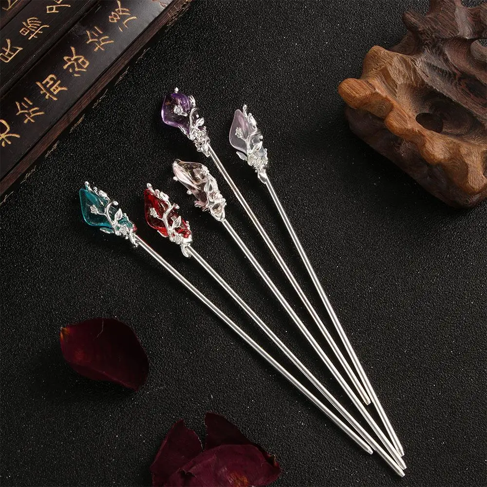 Female Hair Accessories Metal Hanfu Accessories Classic Vintage Hair Fork Hair Chopsticks Hair Stick Metal Hairpin