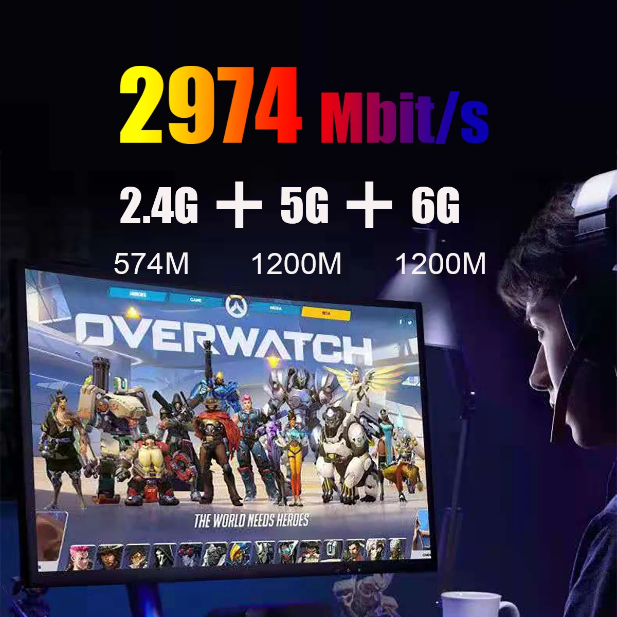 와이파이 6E 무선 네트워크 카드, 3 밴드 총 속도 3000Mbps, BT 5.2, 윈도우 10/11 (64 비트) 호환