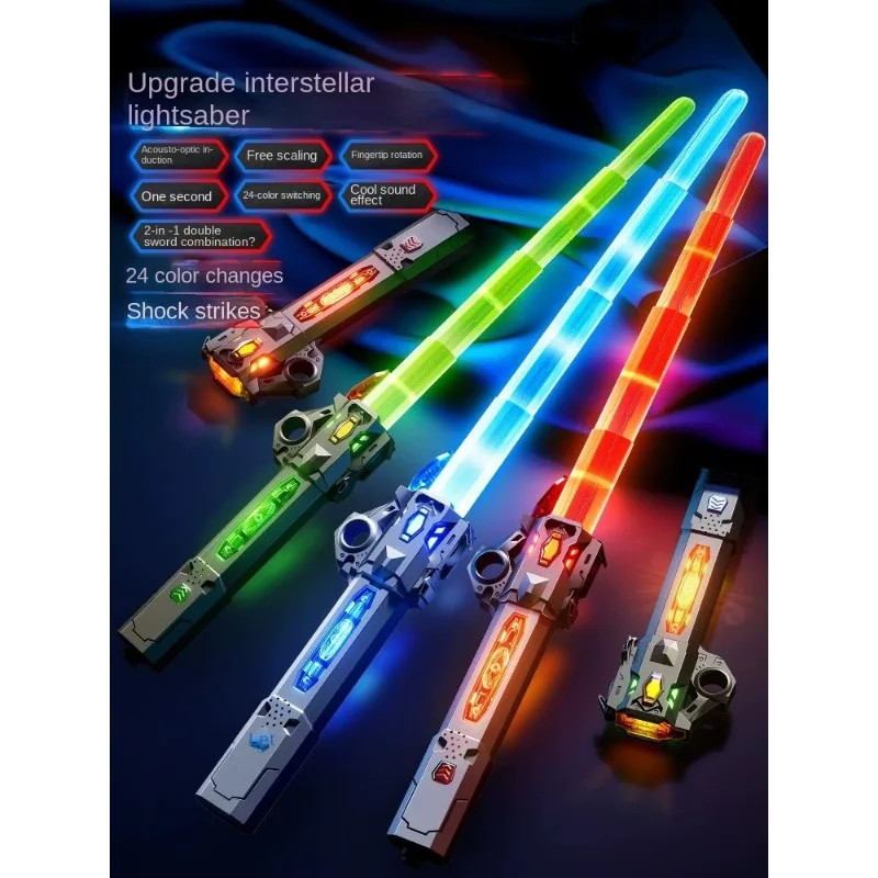 

Laser SwordChildren's Toy Little Boy Cool Telescopic Luminescent Sword Fluorescent Stick Night Glow