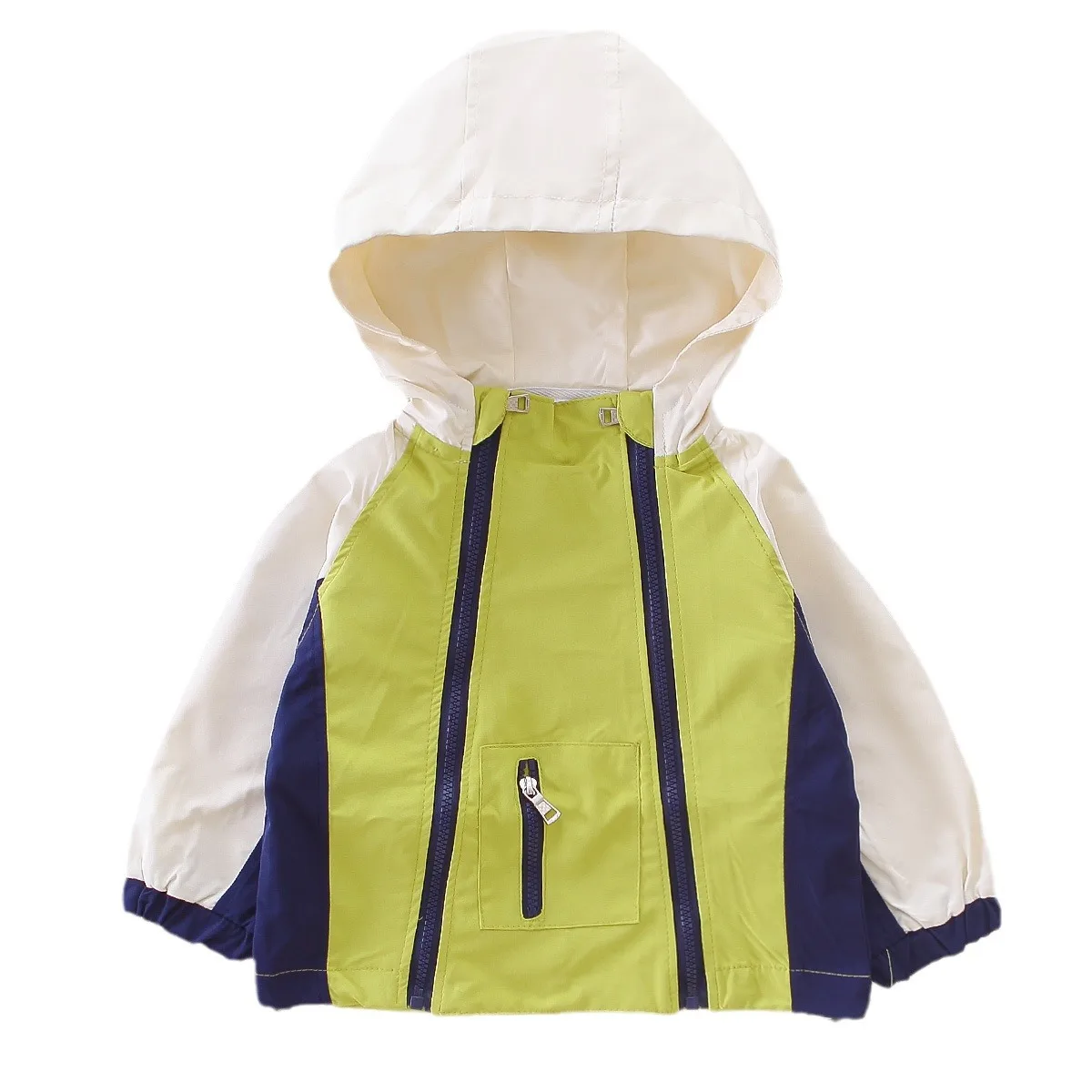Autumn Ins New Kids Baby Boys Outdoor Jackets Contrast Hooded Zipper Long Sleeve Toddler Boys Coat Children Outerwears