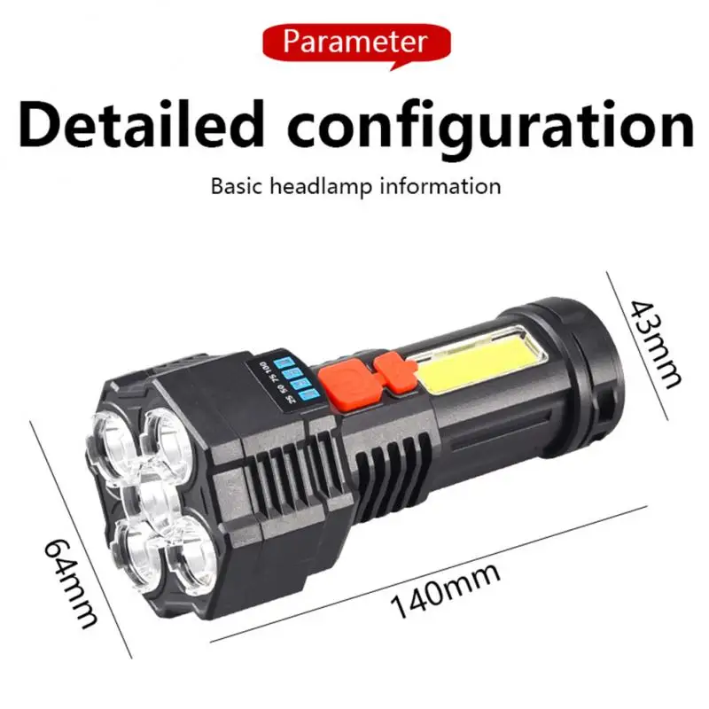 미니 LED 토치 F-t25 고강도 푸시 스위치 내장 대용량 배터리, USB 충전 조명, 줌 가능 토치, ABS 방수