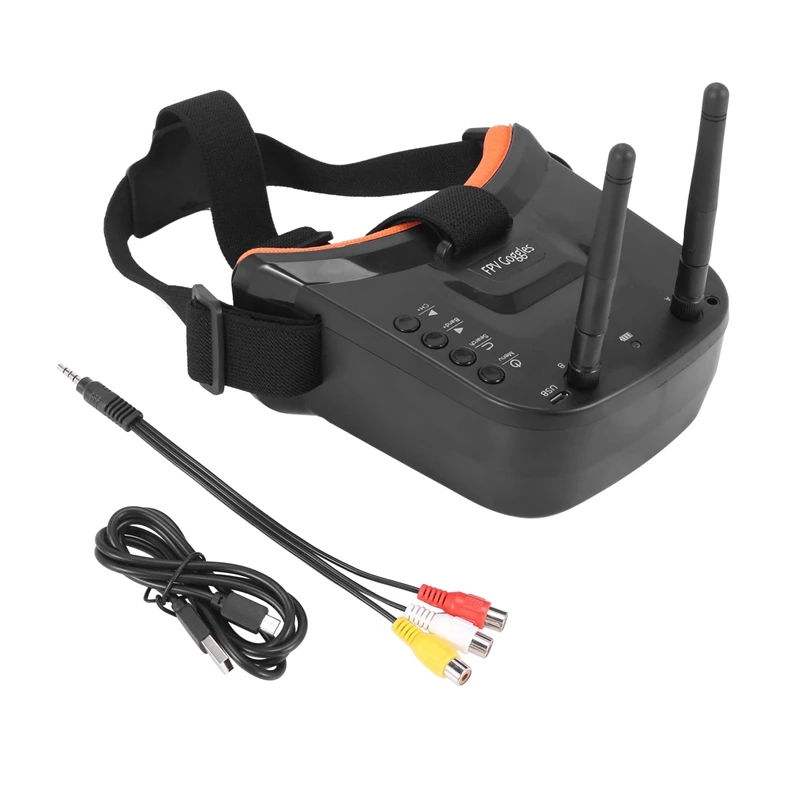 Mini FPV Goggles 3 Inch 480X320 Display Double Antenna Reception 5.8G 40CH With Battery For RC FPV Racing Drone Quadcopter