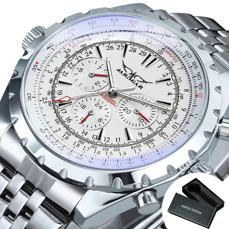 Luxury Automatic Sports Men's Watch with Leather Steel Strap - Ideal Gift