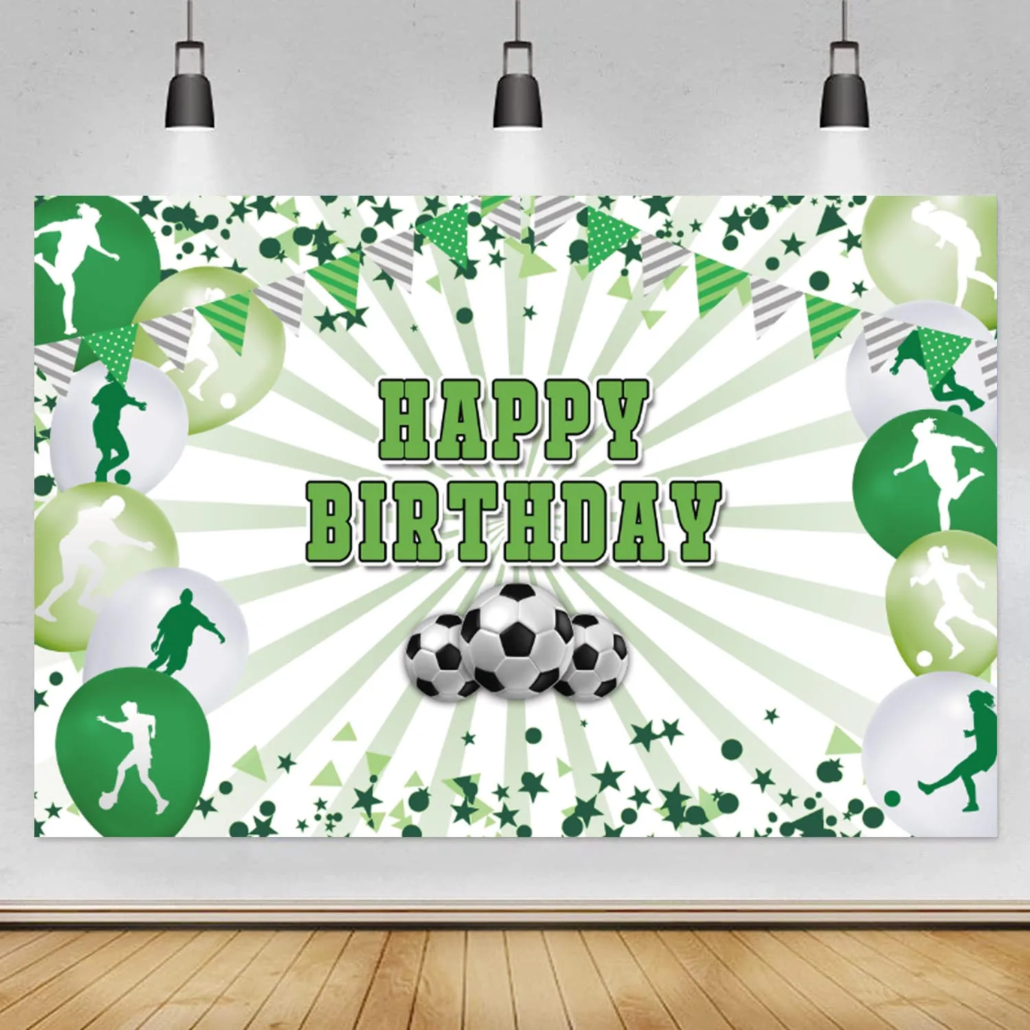 

Футбольный фон для мальчиков день рождения зеленая трава стадион плакат фотография Фон Фотостудия