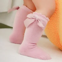 Baby Girls Knee High Princess Cute Bow Socks Infant Stockings Children Fall Winter Cotton Mid-tube Socks Kids Girl Clothes 4