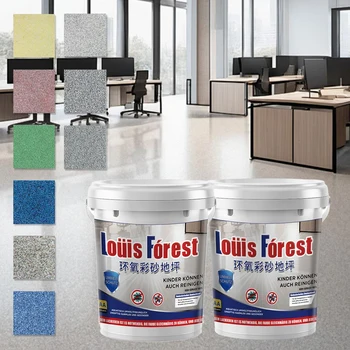 2 coating packages for epoxy floors with polished marble effect, marble flooring paint for garages, waterproof epoxy coating with water-based 500 ml 1
