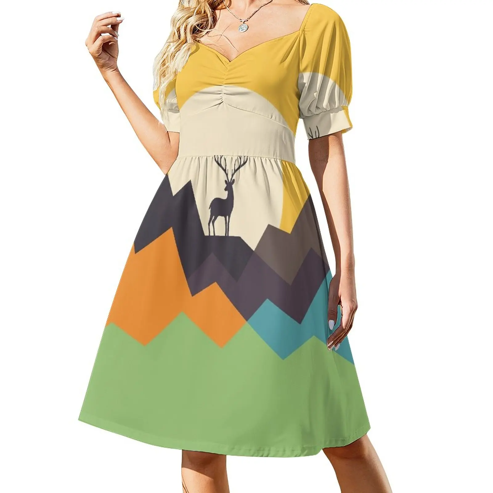 

Deer Dress women evening dress Women's summer long dress purple dress Dress for girls