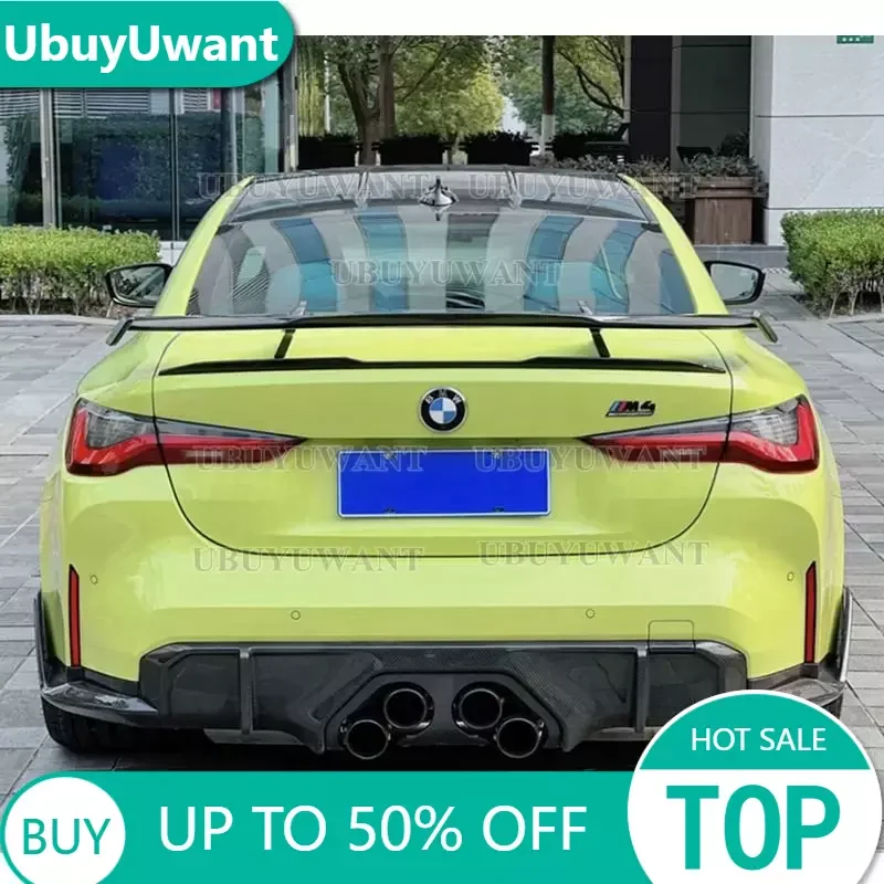 

For BMW 4-Series G82 F36 G80 G23 G22 2-Door Sedan & 2020-2022 M4 Style Rear Wing Spoiler Lip Real Carbon Fiber Trunk Spoiler