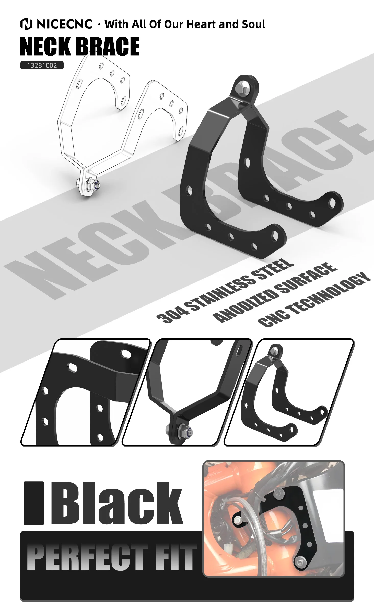 Für KTM 890 Abenteuer 2018-2022 Motorrad Neck Brace Scheinwerfer Verstärkung Halterungen Für KTM 790 Abenteuer 2018-2022 2021 2020 – Detail 1
