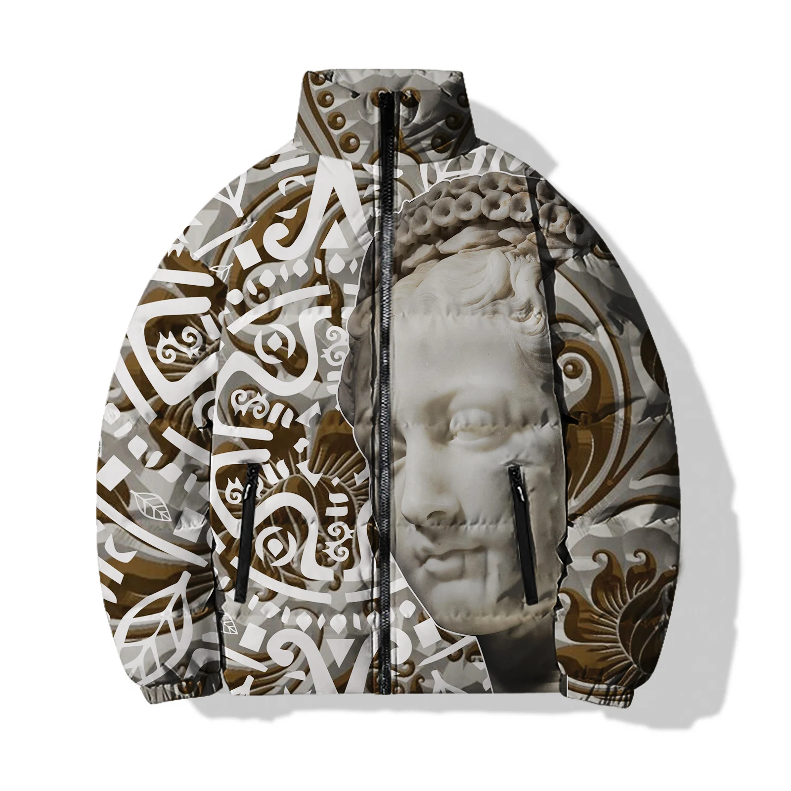 thumbnail image 1 of Abrigos casuales y versátiles para hombre, estampados personalizados de moda, abrigos de invierno para hombre, ropa para hombre moderna y cómoda, parkas, 1 of 5