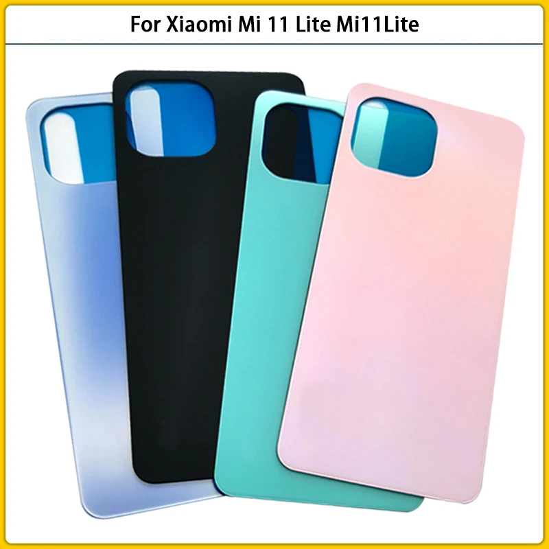

10PCS For Xiaomi Mi 11 Lite Battery Cover 3D Glass Panel For Xiaomi Mi11 Lite Glass Rear Door Housing Case Adhesive Replace